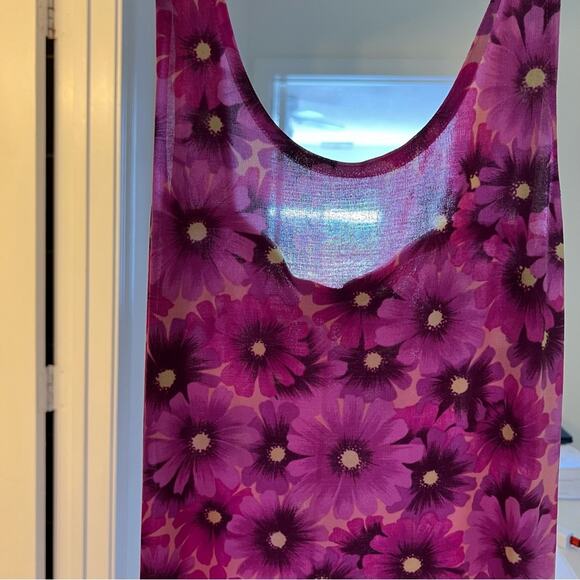 Vintage Maxi Dress Floral Pink Sun Dress Pacific Palm Size Small Summer Cover Up - Picture 8 of 14